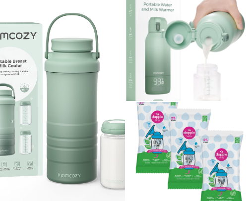 All the things I use when I travel while pumping/feeding cover photo collage