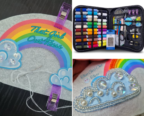 Beaded Embroidery Rainbow cover photo collage