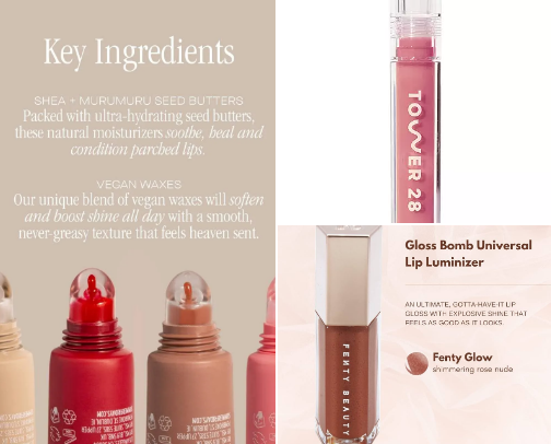 Beauty Products cover photo collage