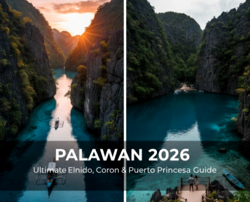 🌴 Palawan 2026: The Ultimate El Nido, Coron & Puerto Princesa City Guide cover photo collage