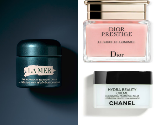 Luxury skincare cover photo collage