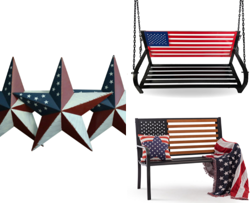 Patriotic items cover photo collage