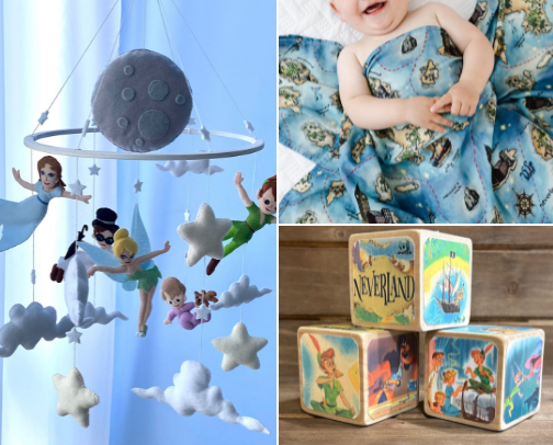 Off to Neverland: Etsy Finds for Peter Pan Nursery Decor cover photo collage