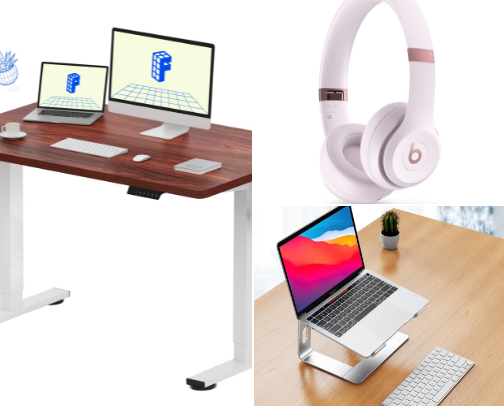 Great essentials for workplace and student cover photo collage