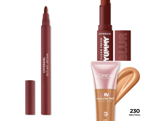 DRUGSTORE MAKEUP PRODUCTS cover photo collage