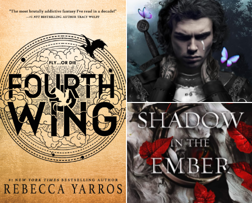 Romantasy - book recs cover photo collage