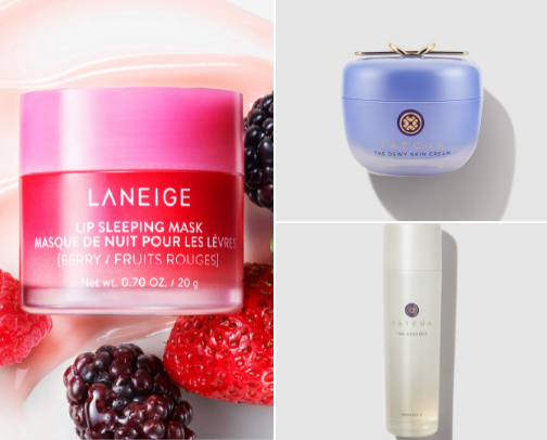 beauty products i swear by cover photo collage