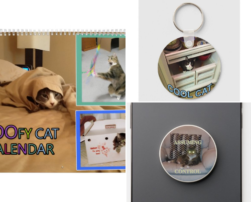 Goofy Cat Merch cover photo collage