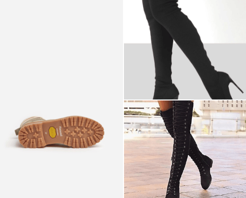 Woman shoes cover photo collage
