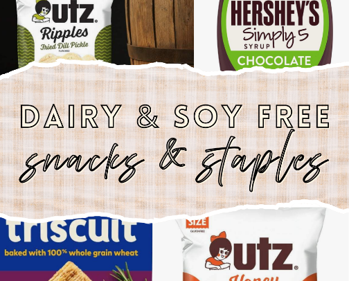 ✨ Dairy & Soy Free Favorite Snacks & Staples ✨ cover photo collage