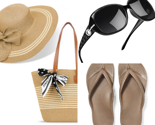 SUNSCREEN, HATS, SHOES..ETC...YOU NEED IT ALL cover photo collage