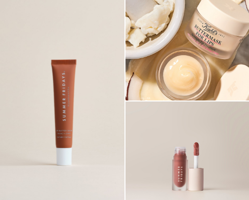 Lip products for hydration and smooth lips cover photo collage