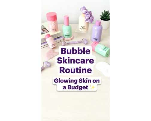 My Favorite Budget-Friendly Bubble Skincare Routine for Glowing Skin cover photo collage
