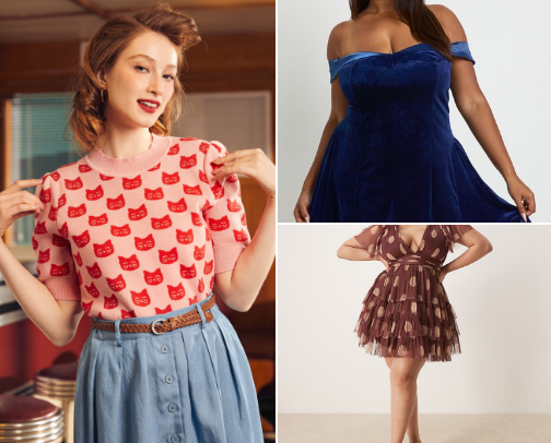 Plus sized clothes I’ve added to my wishlists this October cover photo collage