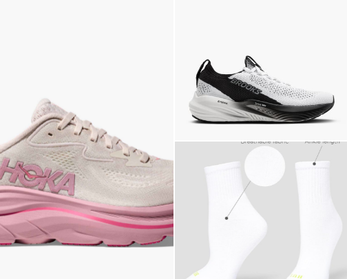 gym clothing/shoes cover photo collage