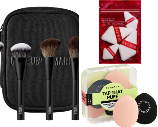 sephora brushes, puffs and more! cover photo collage