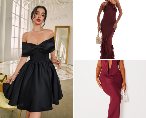 Elegant dresses cover photo collage