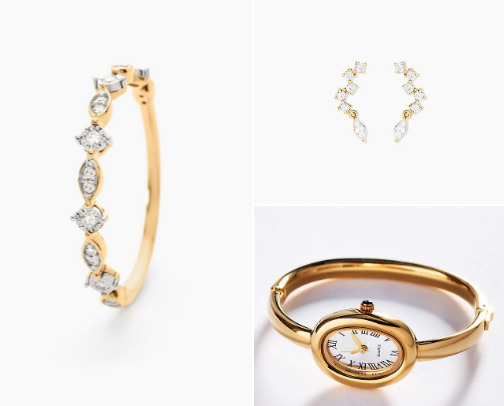 Bijoux en or cover photo collage