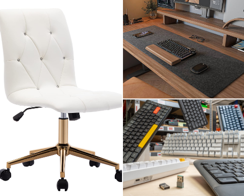 Dreamy Aesthetic Home Office Setup | Cozy & Productive cover photo collage