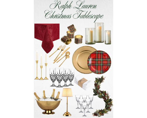 Ralph Lauren Christmas Tablescape cover photo collage