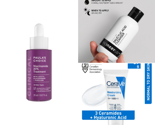 My FAV Skincare for blemishes and large pores🚨 cover photo collage