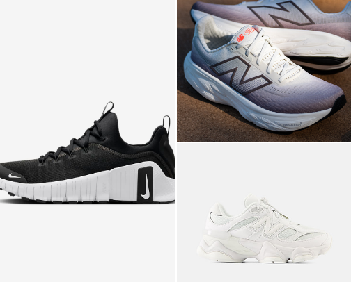 Workout footwear I’m loyal to as a gym, Pilates, and running girly cover photo collage