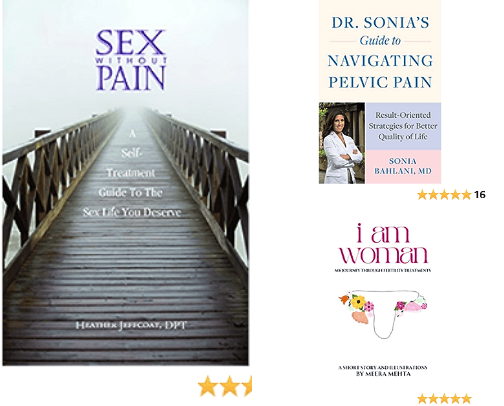 Pelvic Floor Resources + Books cover photo collage