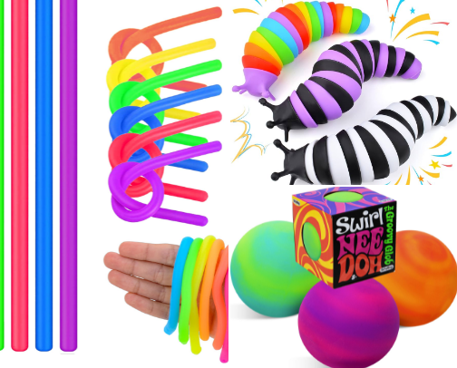 Fidget Toys + Sensory Support cover photo collage