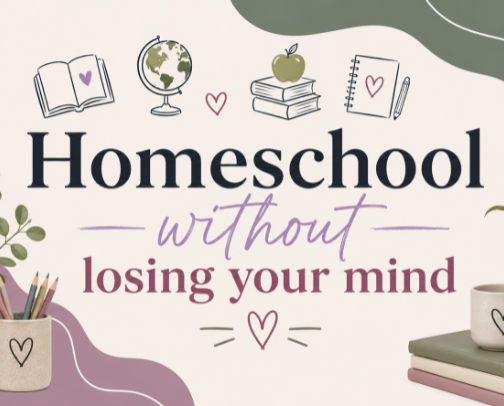 Homeschool w/o Losing Your Mind 🤯 cover photo collage