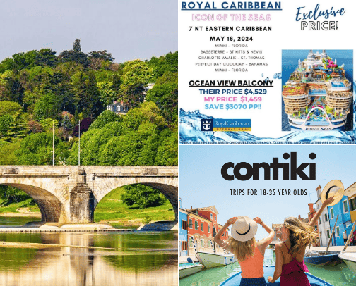 Travel cover photo collage