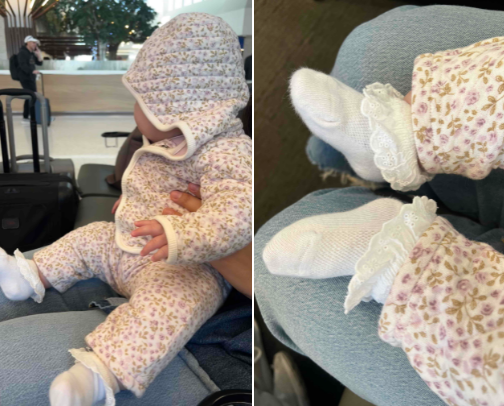 Airport travel with a baby cover photo collage