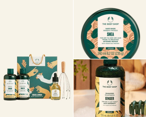The Body Shop cover photo collage