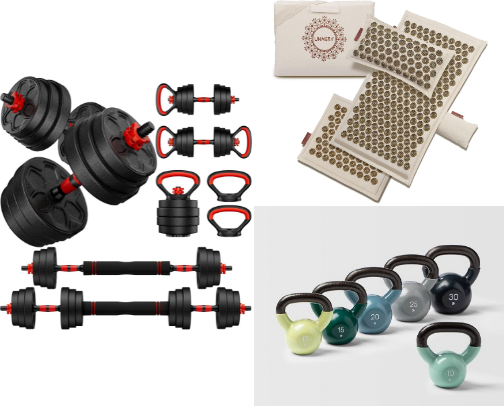 My Favorites for a small at home gym! cover photo collage