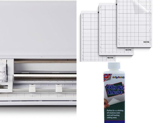 Everything I need to make stickers to sell in my Etsy store cover photo collage