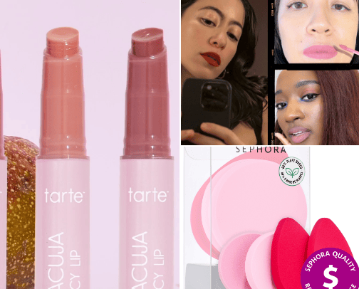 Make up and skin care cover photo collage