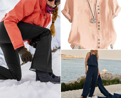 Stylish Comfortable Woman's and Men's Clothing + Children's Wear cover photo collage