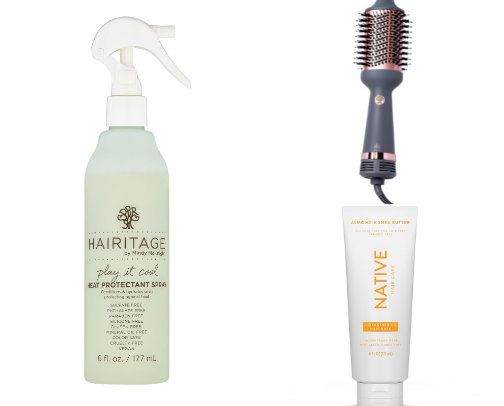 Lazy-girl hair tools & routines cover photo collage