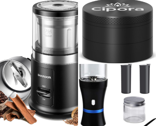Best Weed Grinder on Amazon: Herb Grinders with Kief Catcher for Beginners cover photo collage