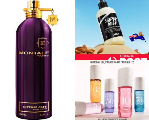 scents I regularly wear that people always ask about 🩵 cover photo collage