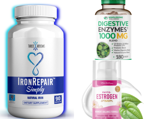 Supplements for Hormonal & Energy Support cover photo collage