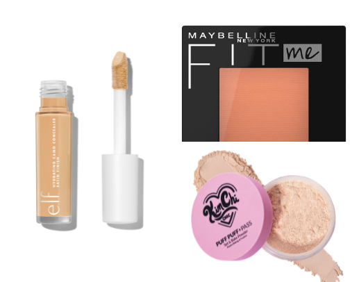 My Go-to School Makeup Products cover photo collage