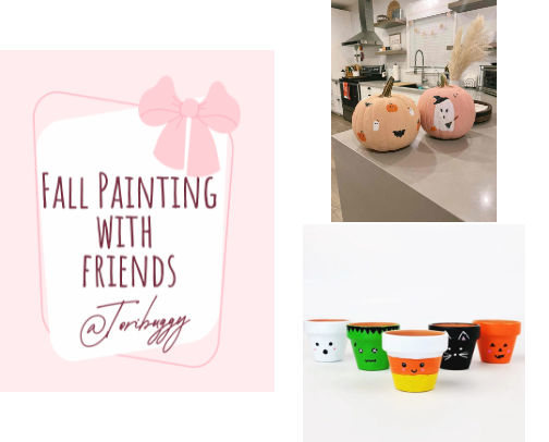 Fall painting with the girls 🎃🎨👻 cover photo collage