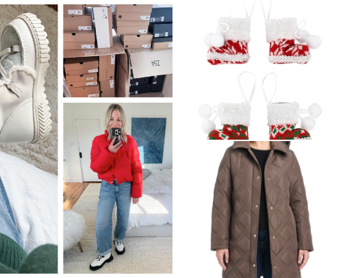 Winter boots 👢 and clothes cover photo collage