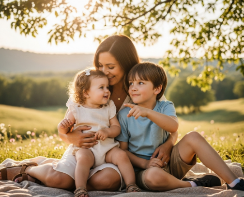 Motherhood and kids cover photo collage