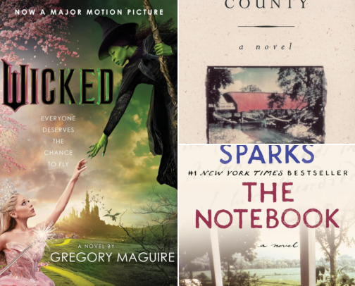 Modern books turned into musicals cover photo collage