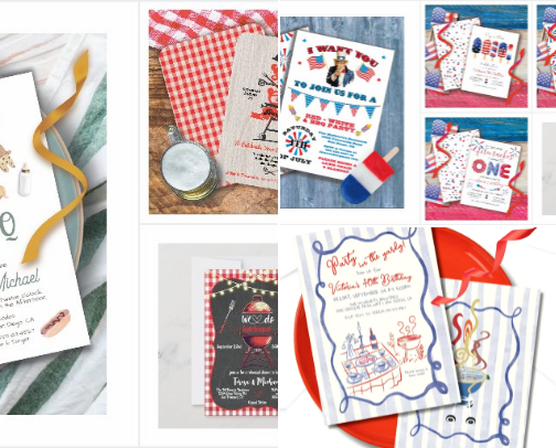 Party Invitations for all occasions with different themes cover photo collage
