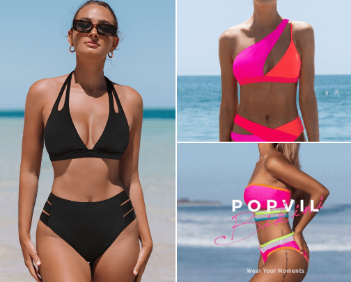Popvil Swimsuits! cover photo collage