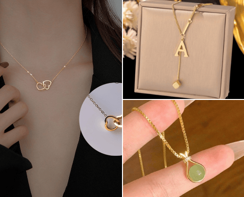 Elegent Necklaces📿♡ cover photo collage