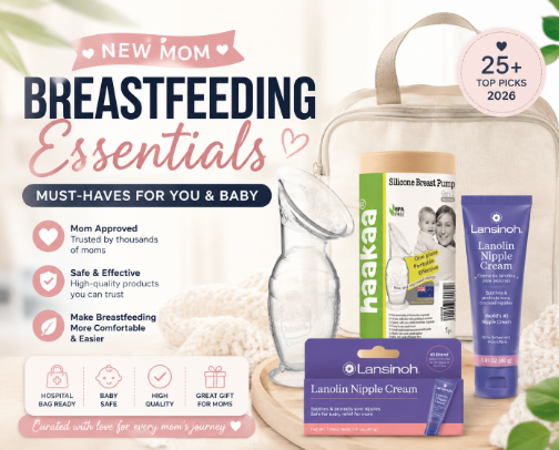 Breastfeeding essentials for new moms cover photo collage