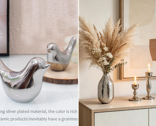 Trending Chrome Home Decor: Silver Metallic Finds for Thanksgiving & Fall Styling cover photo collage